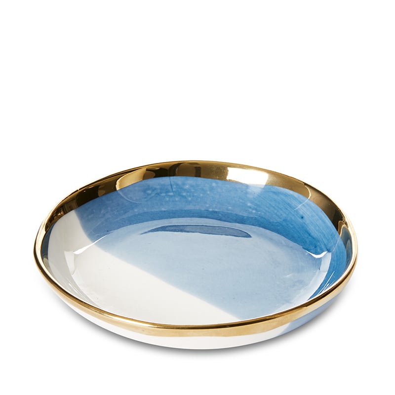 Gold Rim Collection Plate Blue & Gold 