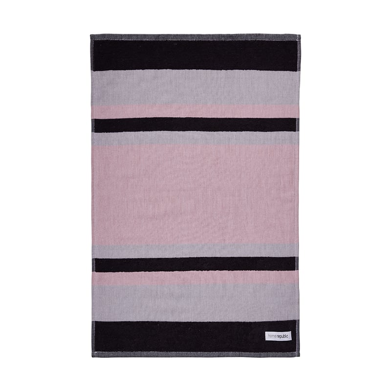 Norse Stripe Tea Towels Pack of 2 in Rose Mist