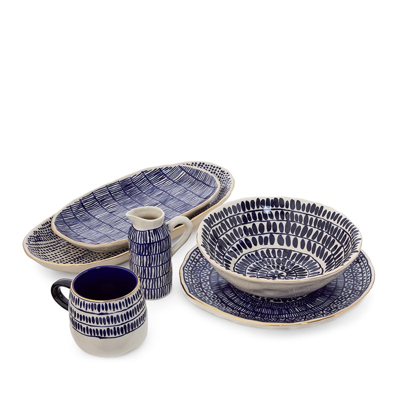 Corsica Servingware Blue Bowl