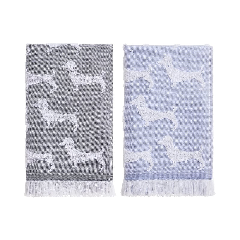 European Collection Indigo & Blue Dachshund Pack of 2 Tea Towels