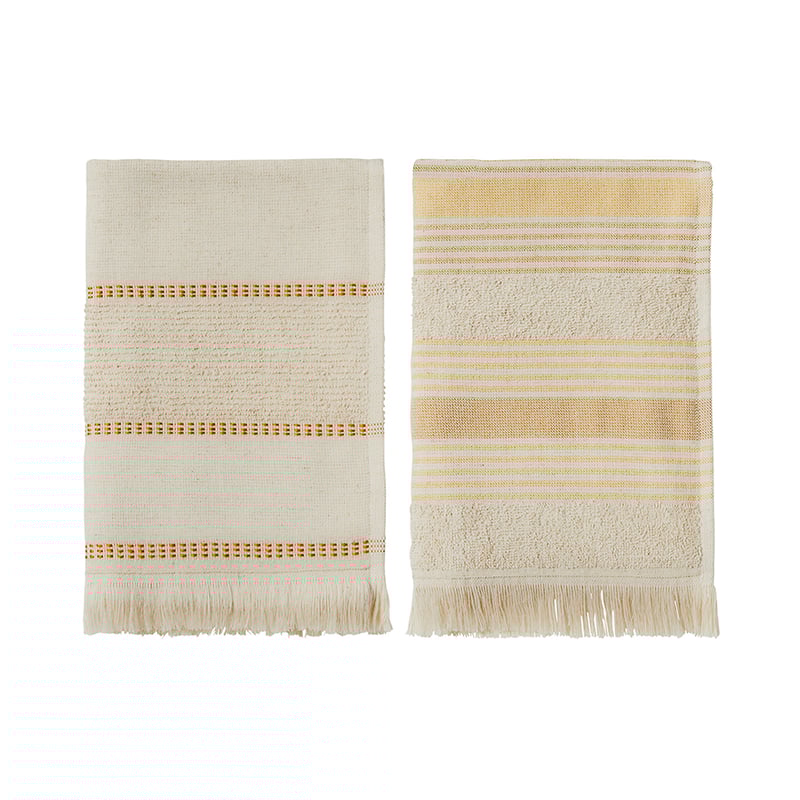 European Collection Natural & Mustard Elements Tea Towel 