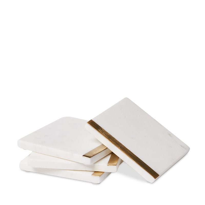 Cap Antibes Collection White Set of 4 Coasters