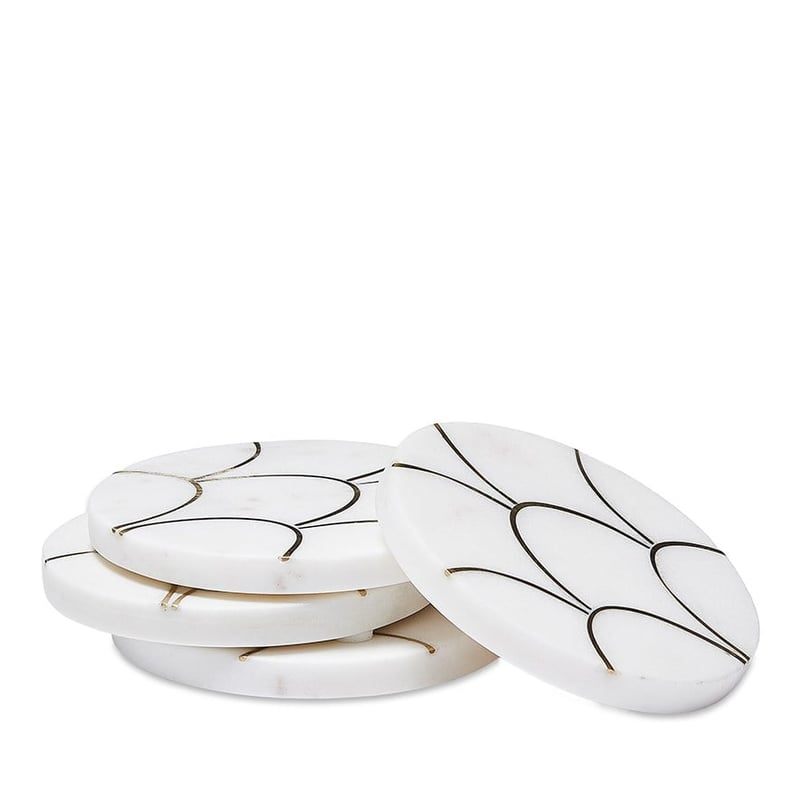 Scallop Marble Collection Set of 4 Coasters 