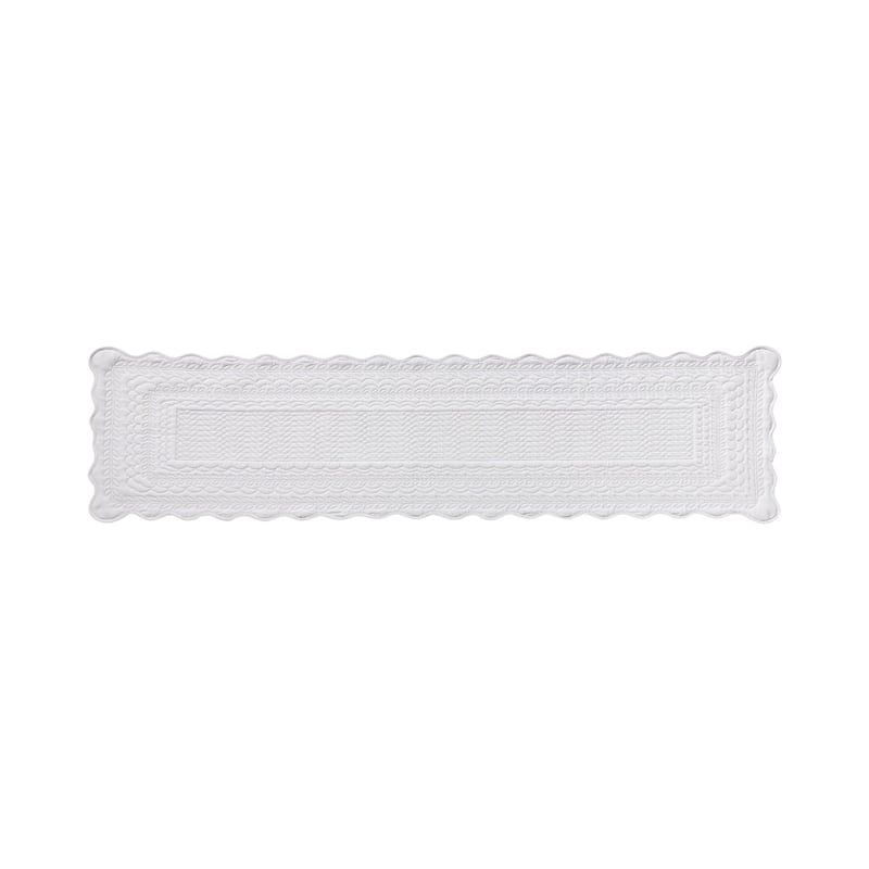 Aspen Quilted Light Grey Table Runner