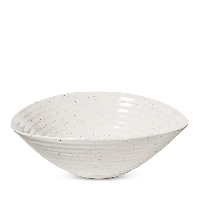 Ripple Collection White Salad Bowl
