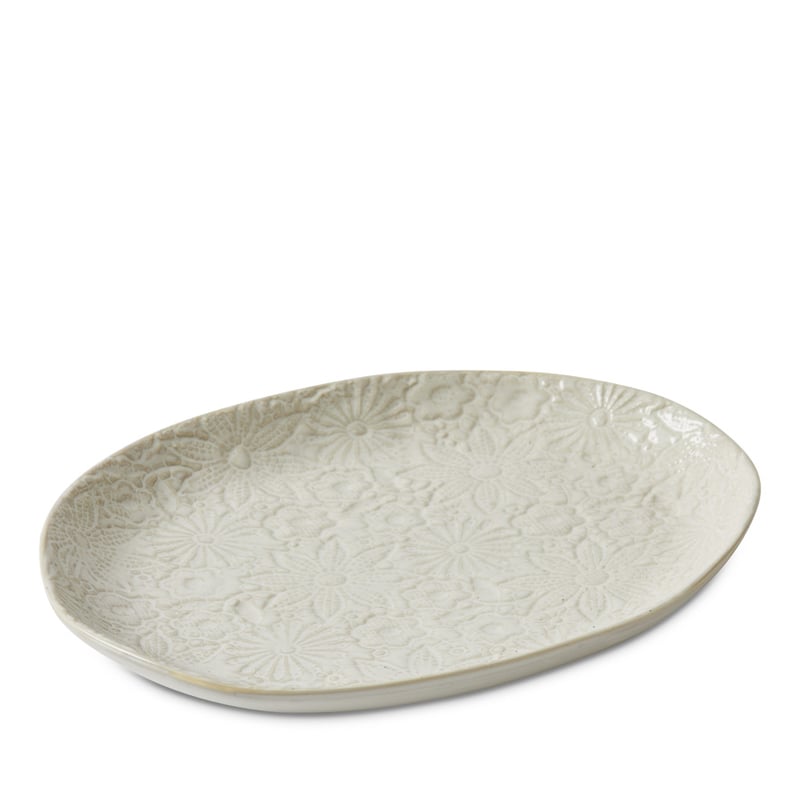 Wild Flower Servingware Off White Small Platter