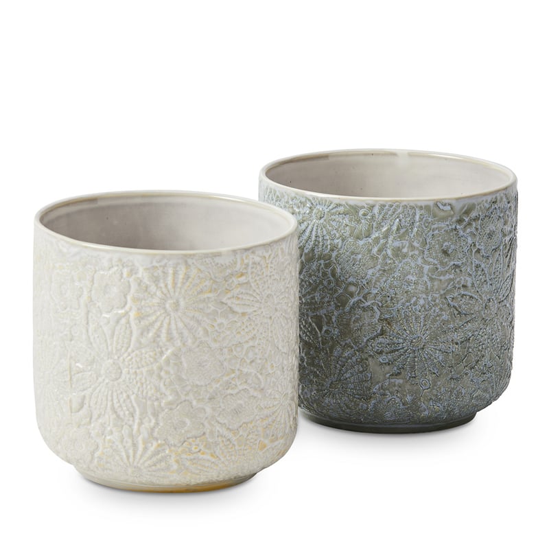 Wild Flower Duck Egg Pot