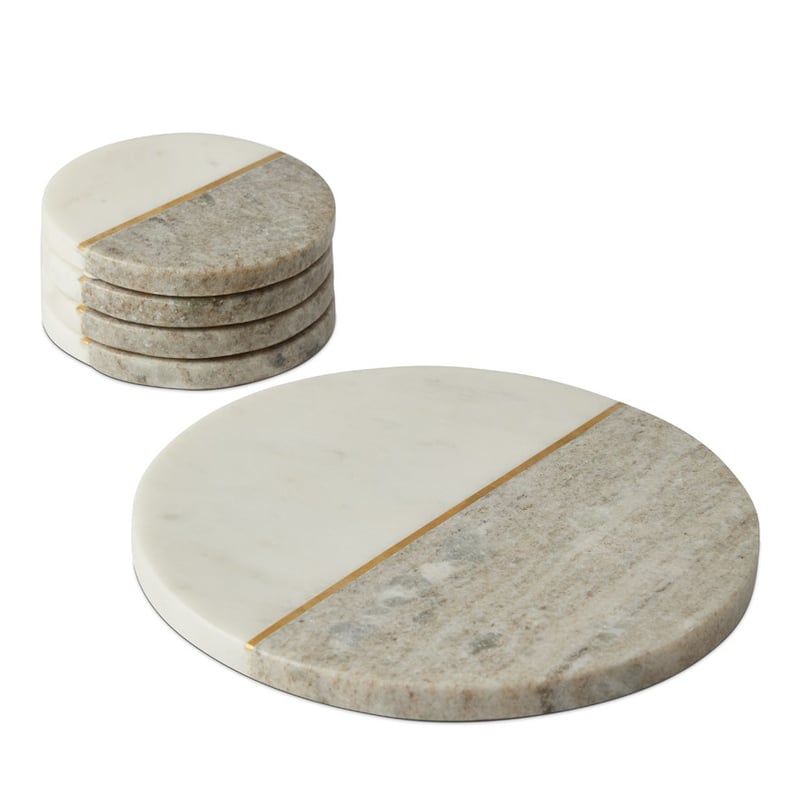 Prato Natural & White Marble Trivet