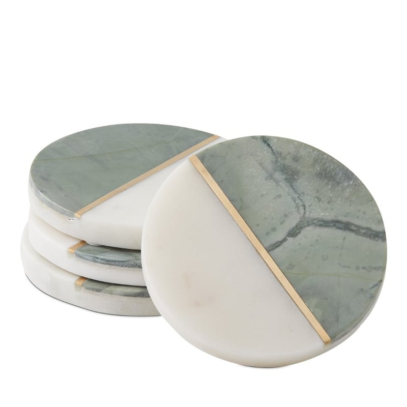 Prato Marble Green & White Set of 4 Coasters