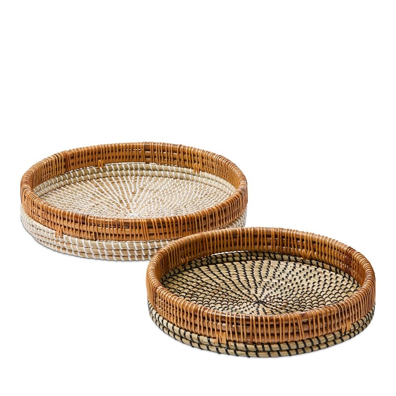 Dunedin Tray Dia35xH6cm Black/Natural 