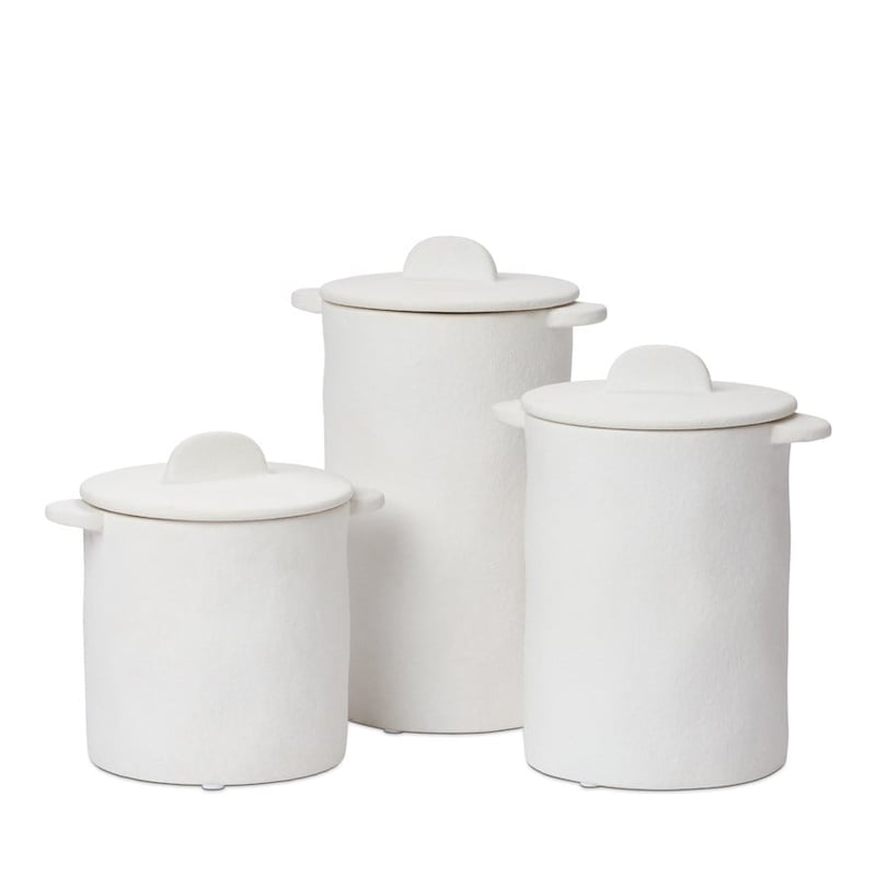 Amphora Large White Decorative Canister