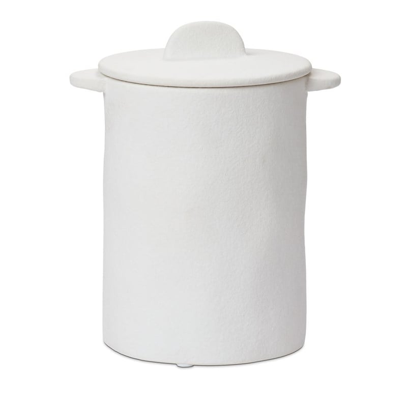 Amphora Large White Decorative Canister