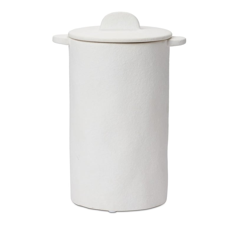 Amphora Large White Decorative Canister