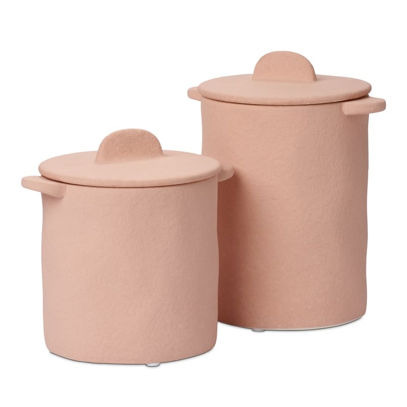 Amphora Medium Nude Pink Decorative Canister