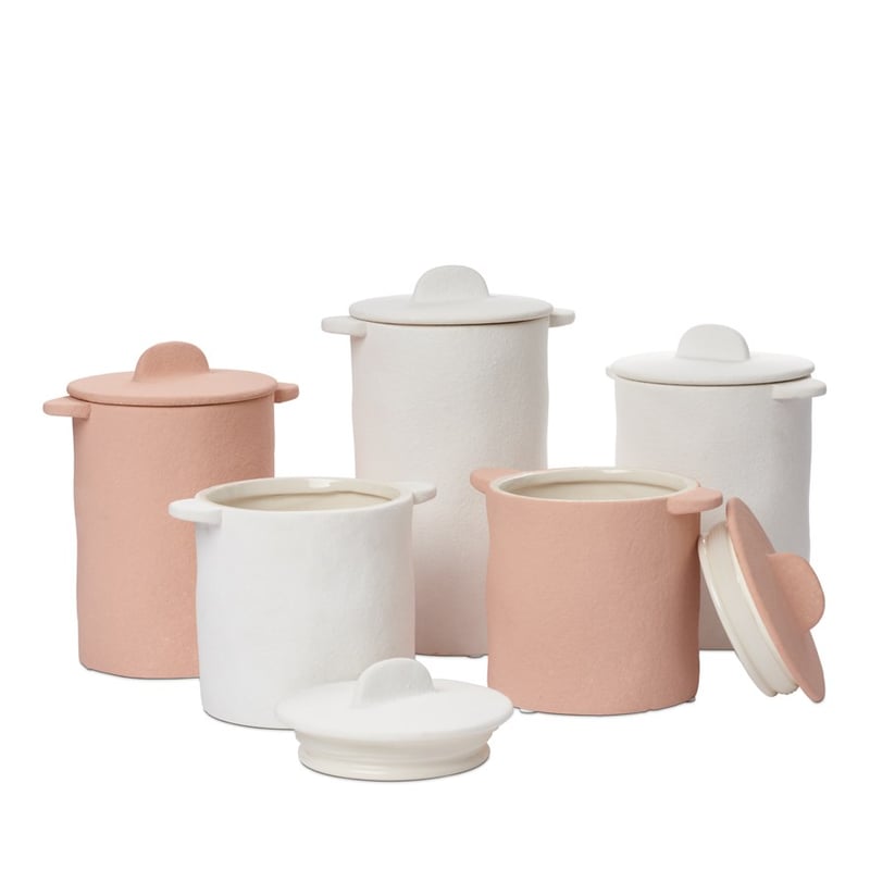 Amphora Medium Nude Pink Decorative Canister