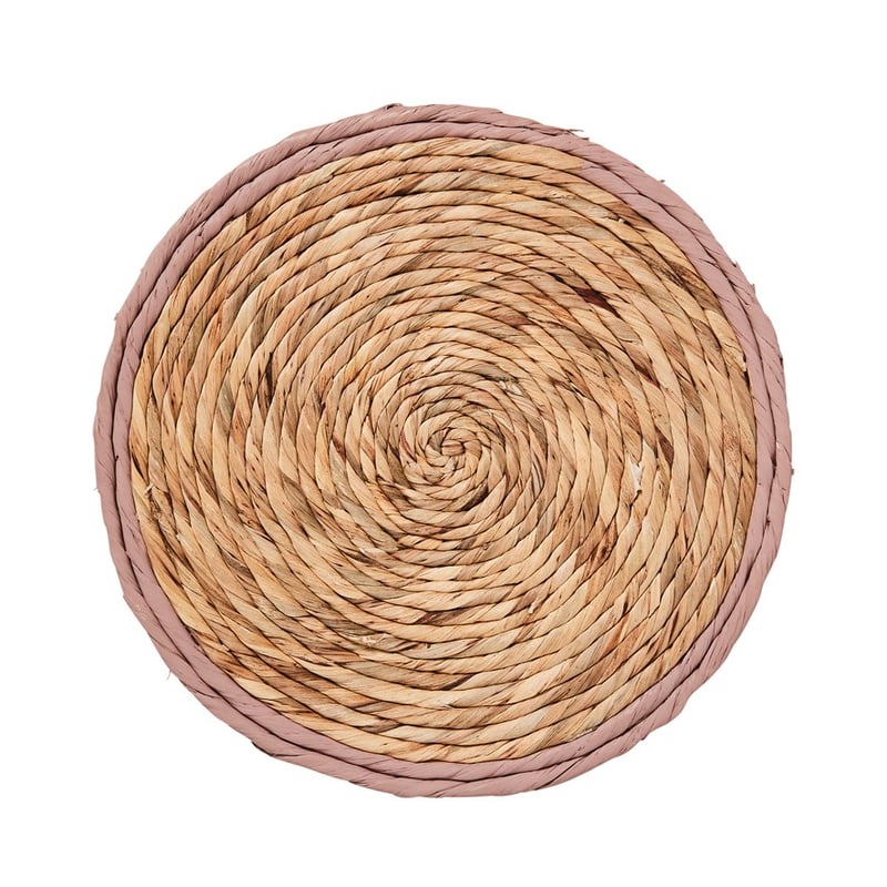 Boracay Collection Circle Placemat Dia35cm Natural/Pink 