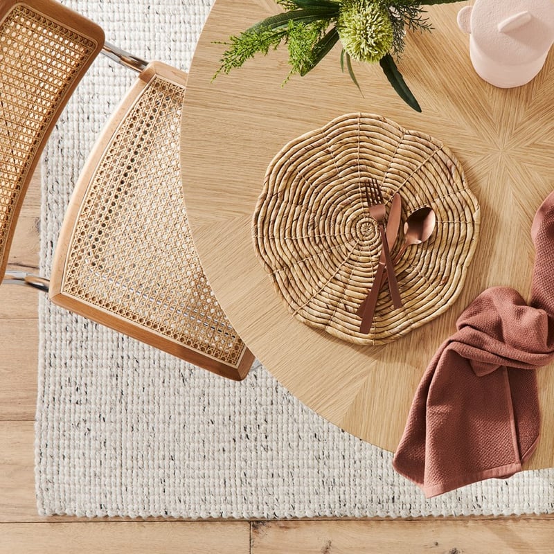 Boracay Collection Flower Placemat Dia35cm Natural 