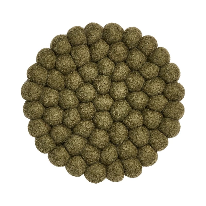 Kumari Wool Collection Green Ball Trivet
