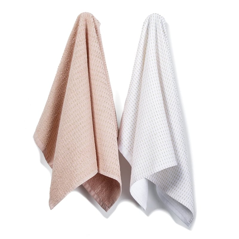 Letti Tea Towel Gold & Blush Pack of 2