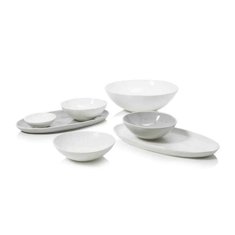 Wendi Collection Salad Bowl White Cross 