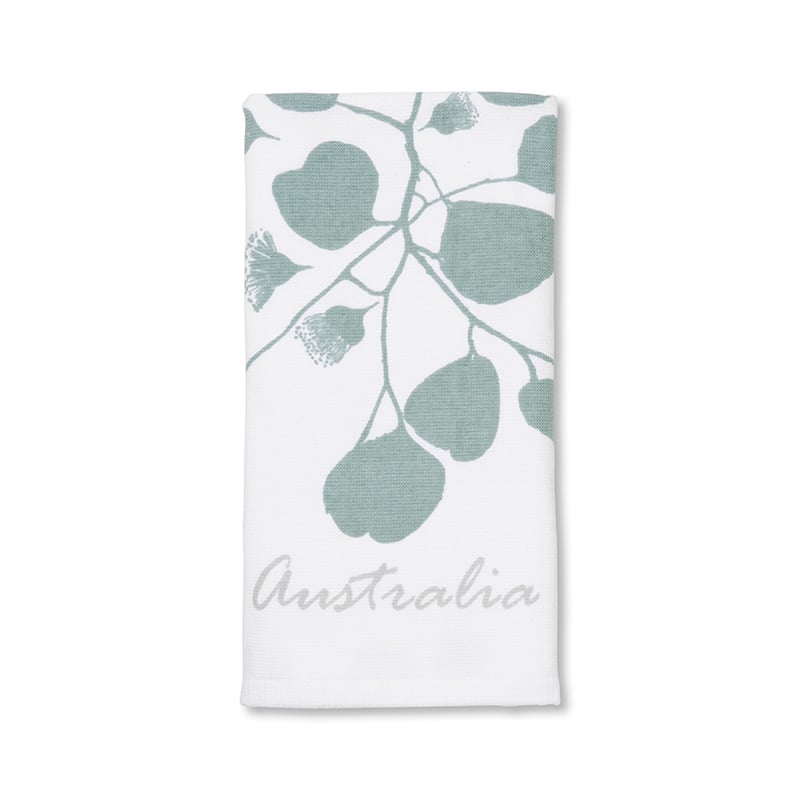Native Flora Tea Towel Sage 2 Pack