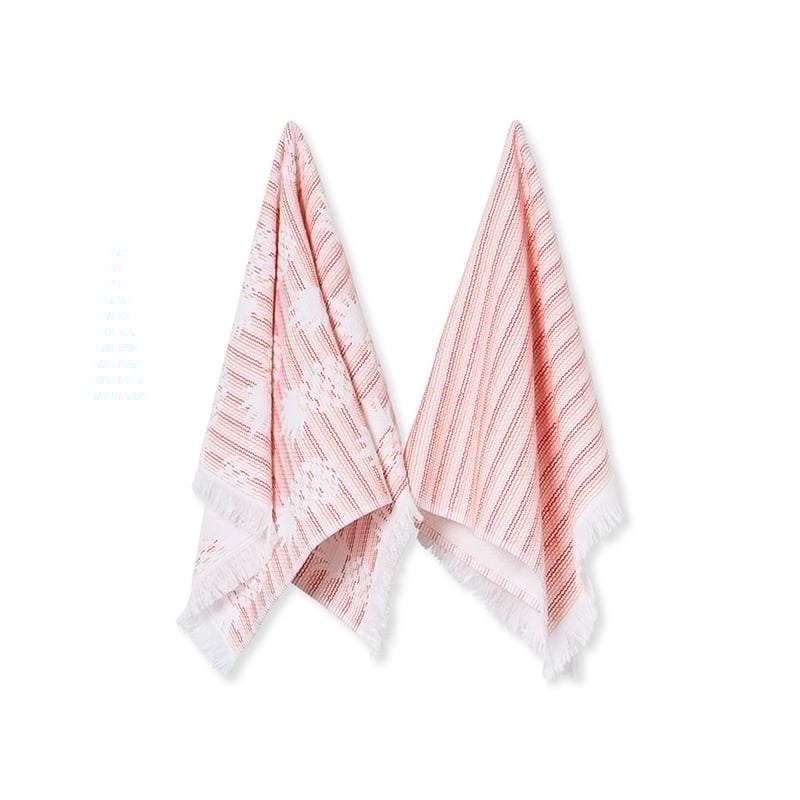 Pineapple Pack of 2 Pink Tea Towels
