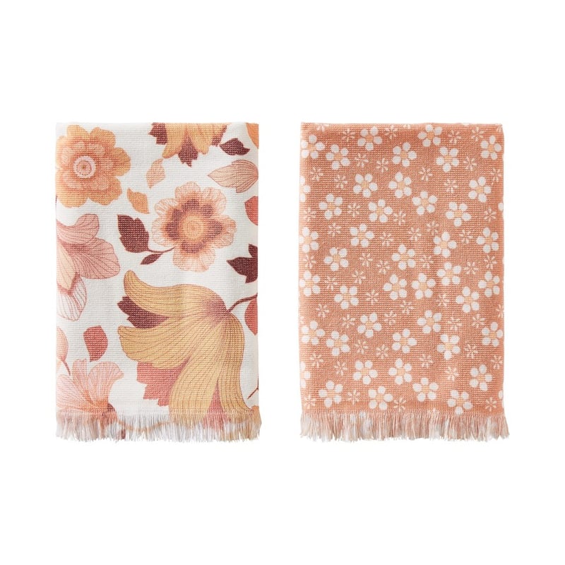 Wandering Folk Tea Towel 50x70cm Dawn Floral/Daisy 2pk