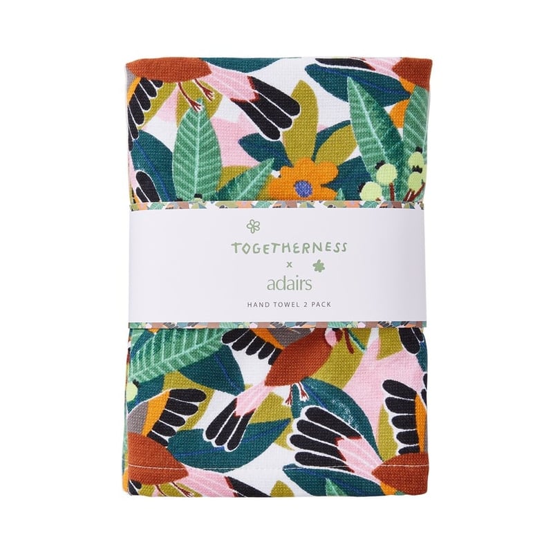 Togetherness Fiore Teal Hand Towel 2 Pack