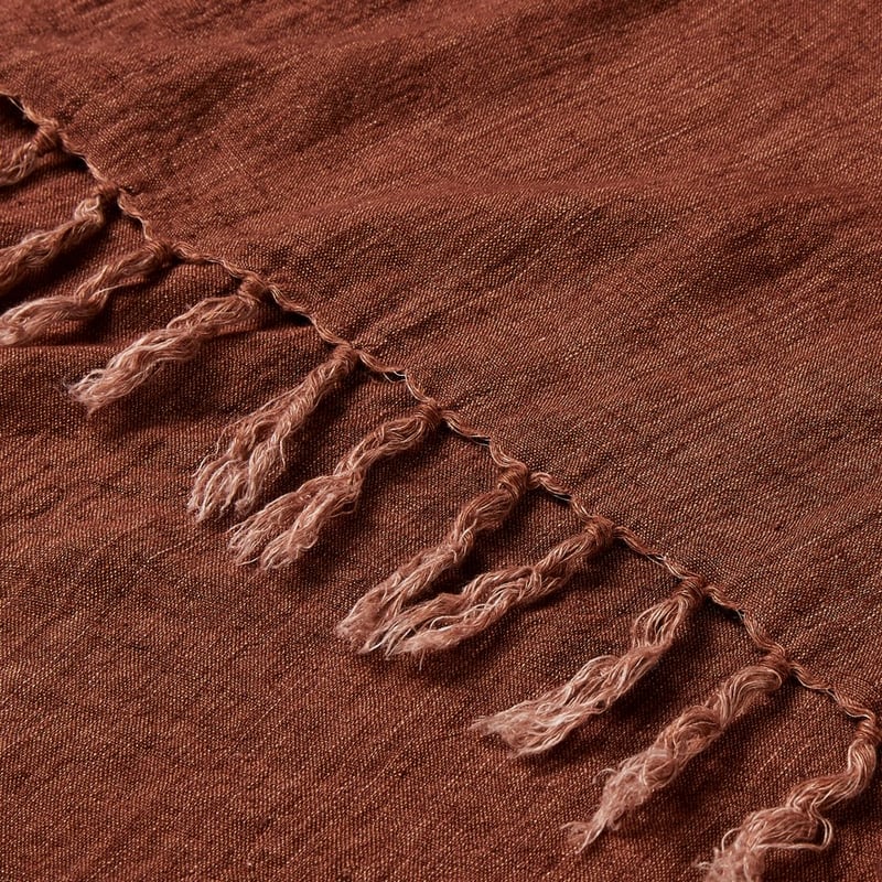Malmo Chocolate Linen Throw