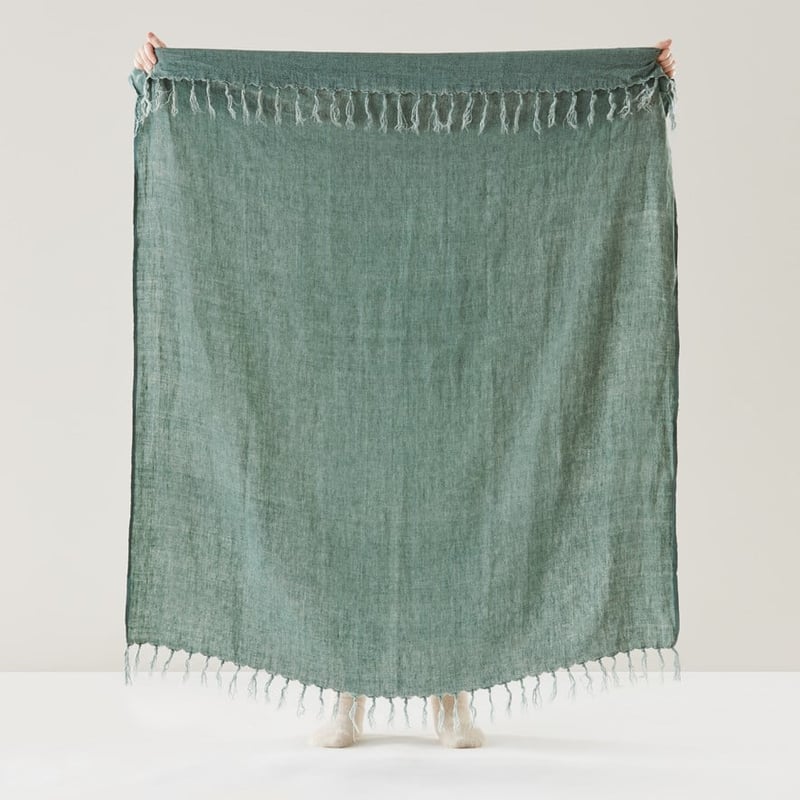 Malmo Linen Soft Pine Throw