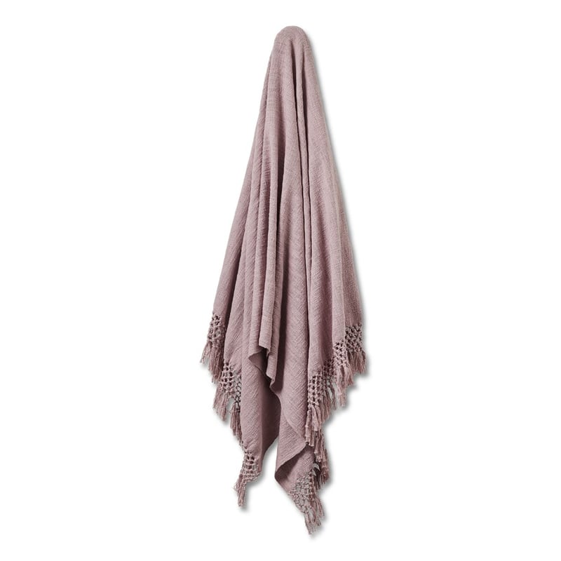 Macrame Knot Mauve Throw