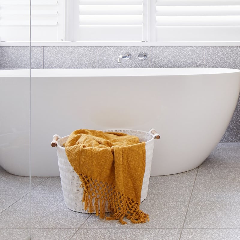 Macrame Mustard Knot Throw