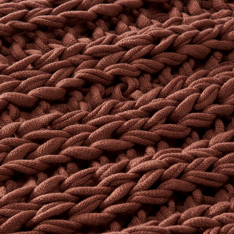 Newport Nutmeg Chunky Knit Throw