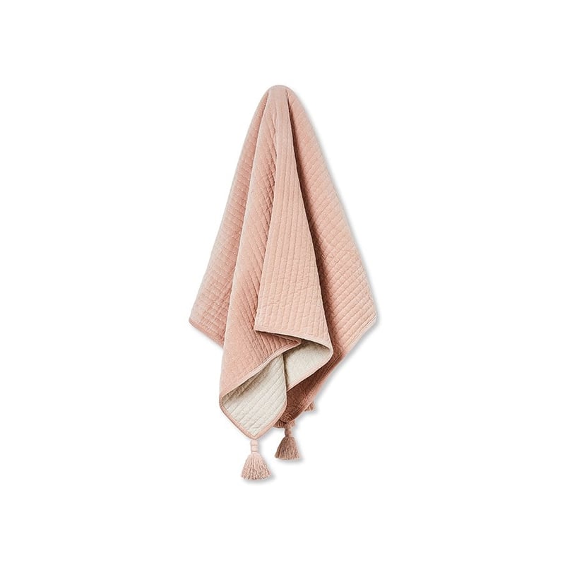 Colmar Blush Velvet Throw 