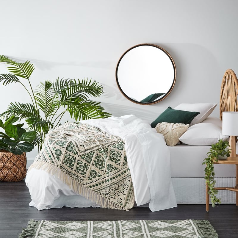 Moroccan Green Tufted Throw 