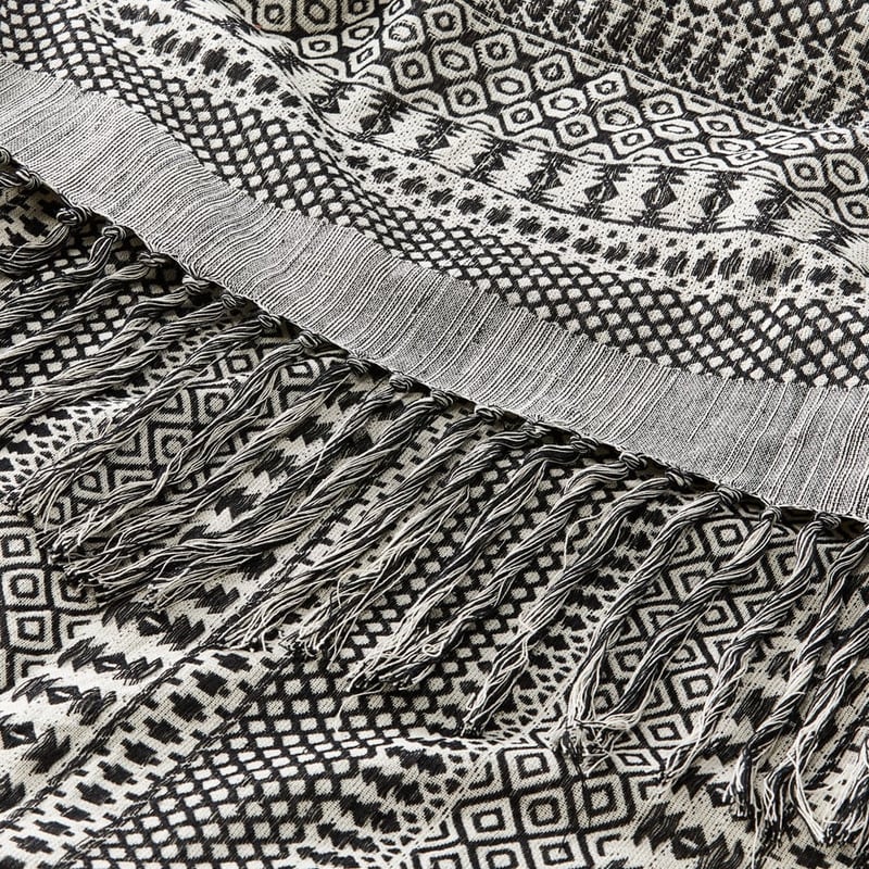 Agra Natural & Black Throw