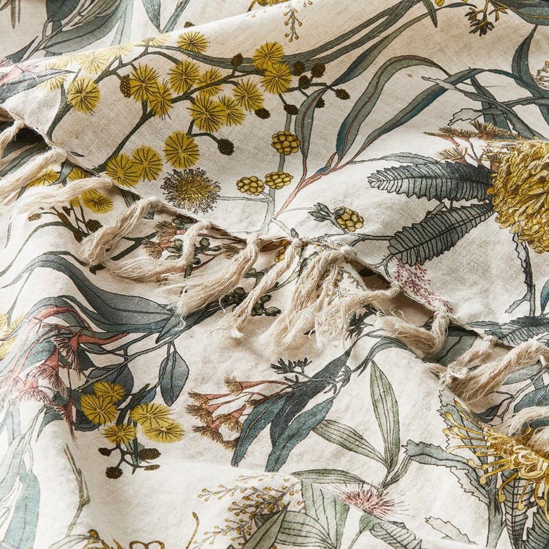 Eucalyptus Sage Linen Throw 
