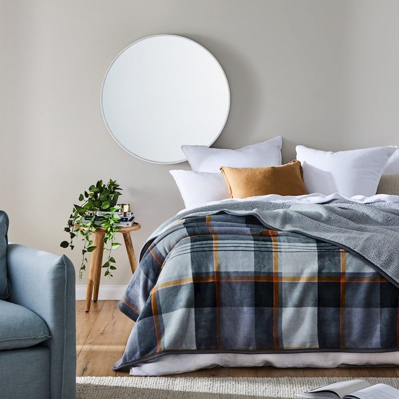 Sherpa Check Print Blanket  