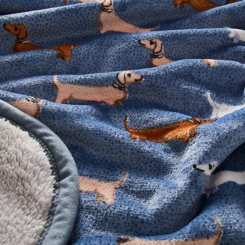 Sherpa Dachshund Blanket