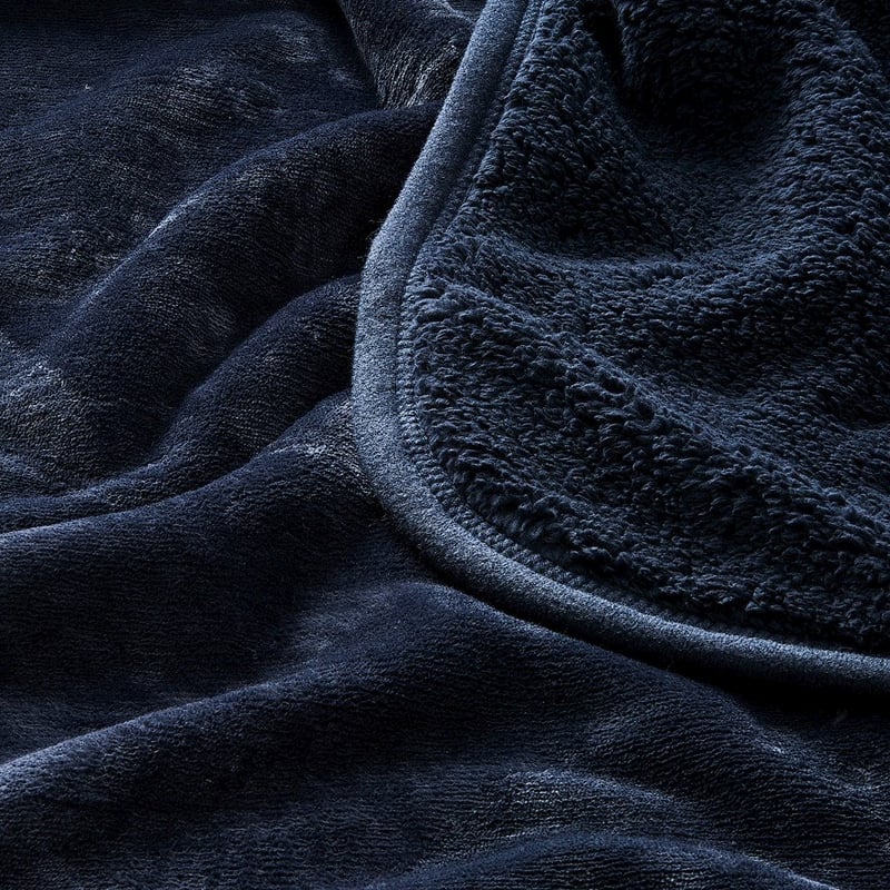 Sherpa Navy Blanket 