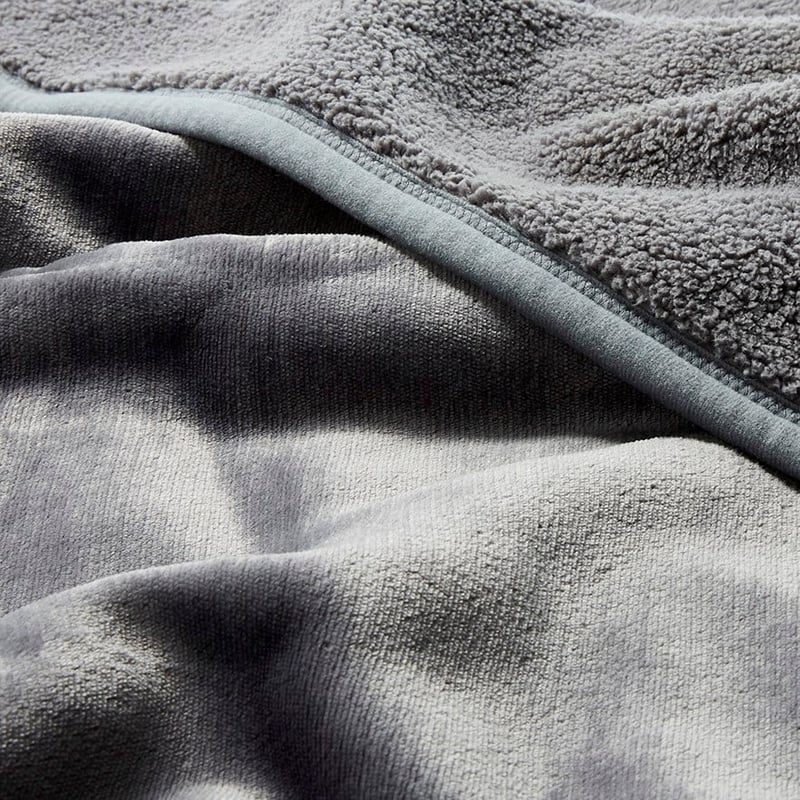 OLD CODE Sherpa Storm Grey Blanket 