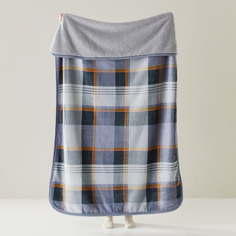 Sherpa Check Print Throw
