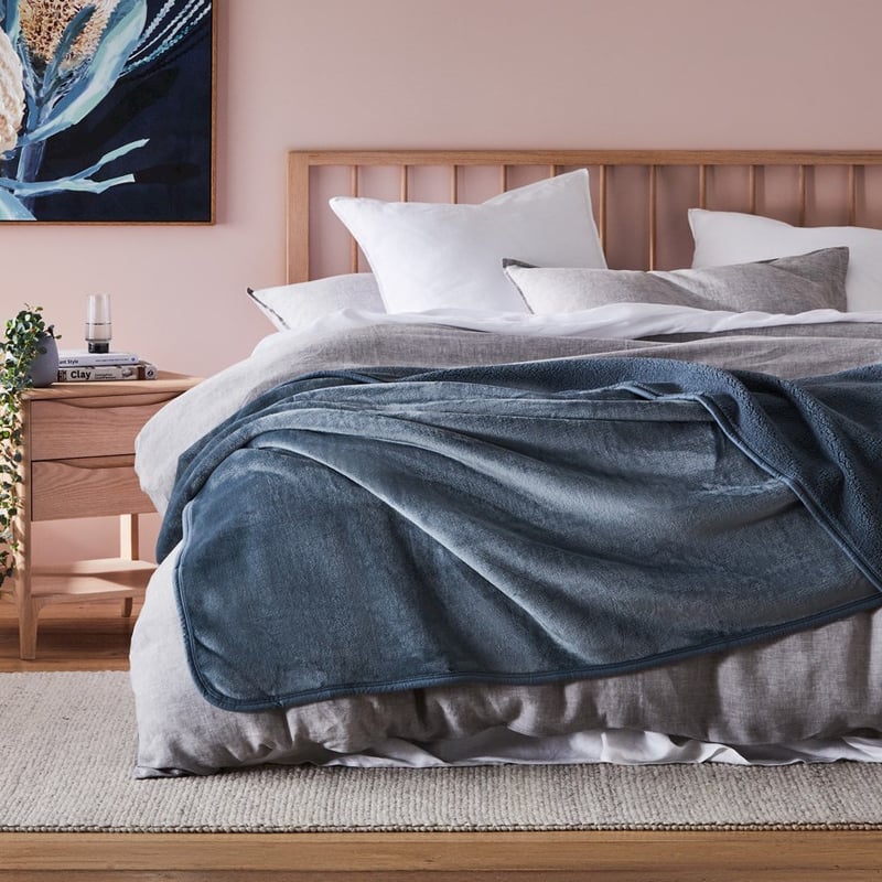 Sherpa Blue Throw