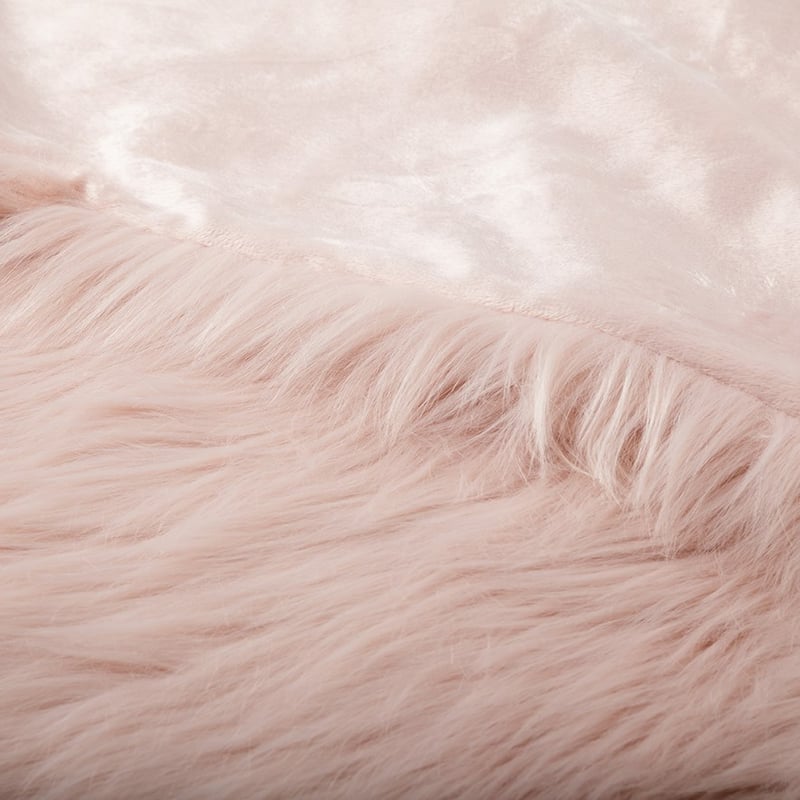 Alpine Dusty Pink Fur Throw