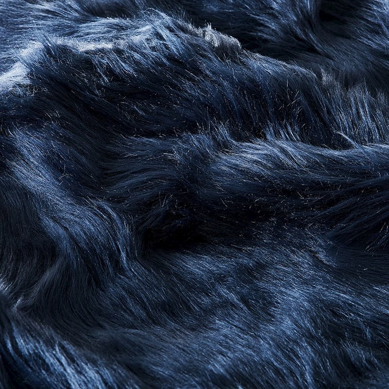 Alpine Midnight Fur Throw
