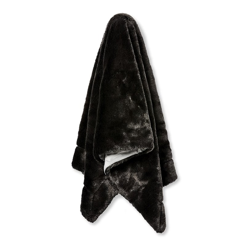 Montana Charcoal Fur Throw 