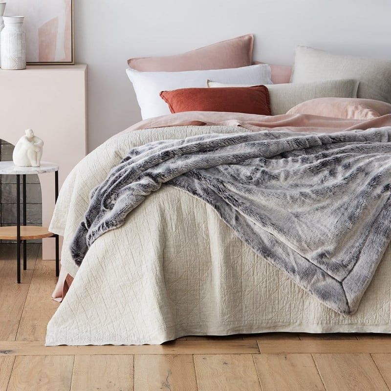 Montana Grey Wolf Fur Throw 