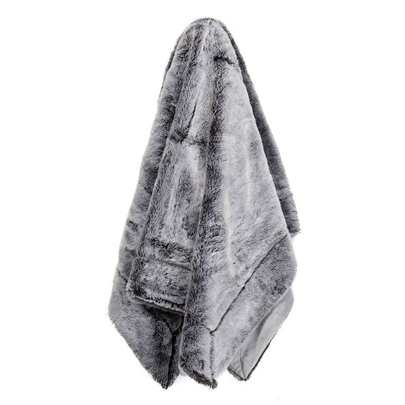 Montana Grey Wolf Fur Throw 