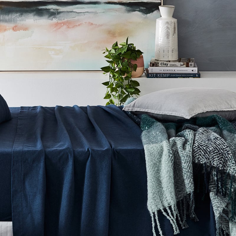 Cambridge Green & Navy Throw