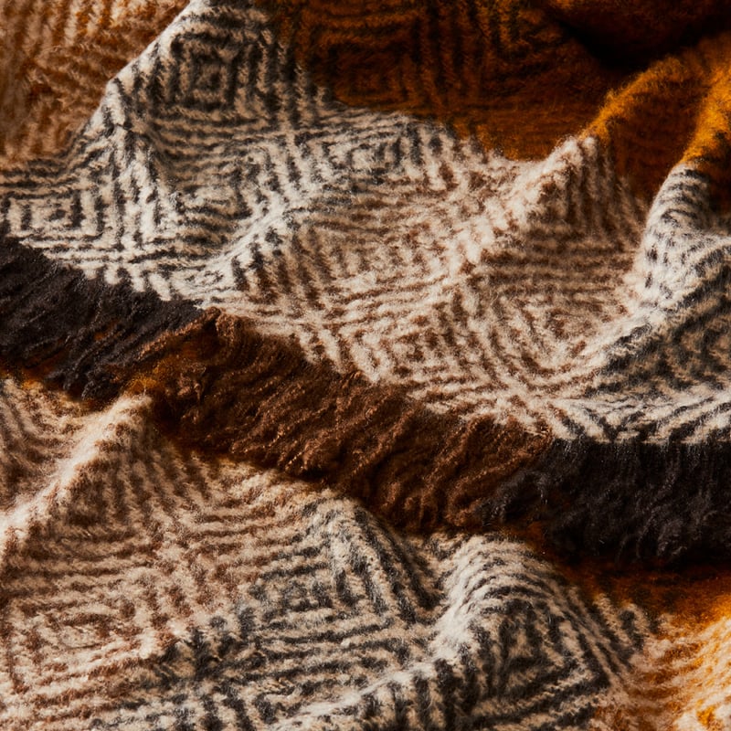 Cambridge Mustard & Charcoal Throw